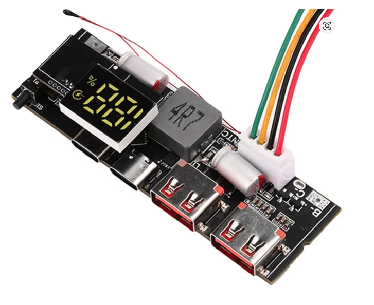 Модуль Power Bank 5S 100W PD/QC (Dual USB + Dual USB-C, LED)