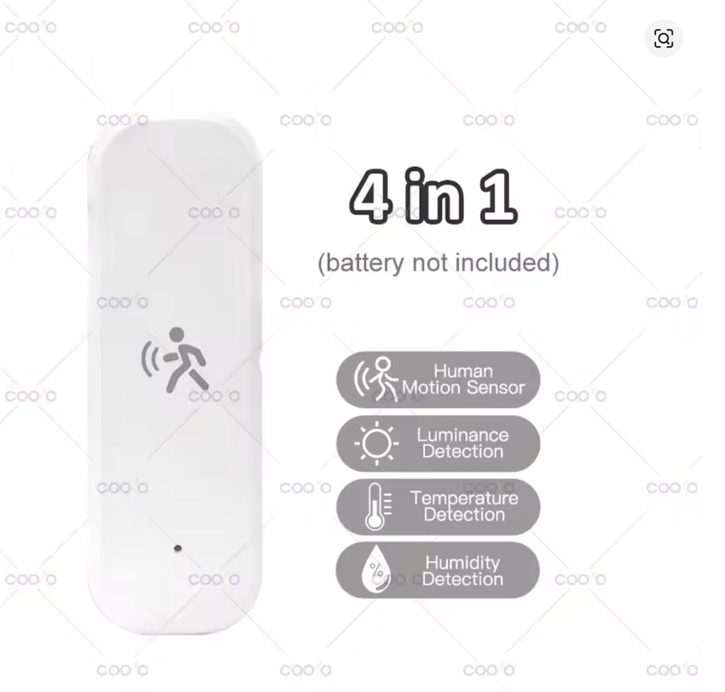 Датчик руху 4-в-1 Tuya Zigbee