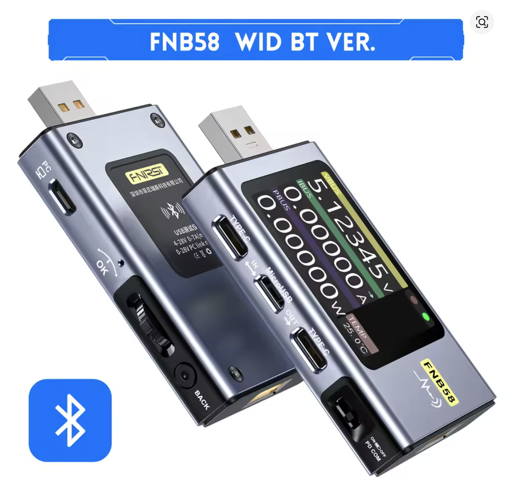 USB тестер FNB58 + Bluetooth
